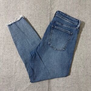 Pistola Jean Women 32 Blue Denim Arielle Skinny Scissor Cut Hem Ankle